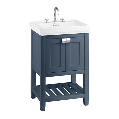 Burlington Riviera Vanity Unit with Double Doors 580mm - Matt Blue - RIVF580B