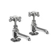 Burlington tafford 2 Tapholes Quarter Turn Long Nose Basin Pillar Taps - Chrome - STA12QT