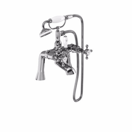 Burlington Stafford 2 Tapholes Quarter Turn Bath Shower Mixer Tap - Chrome - STA14QT