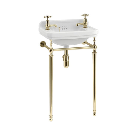 Burlington Basin Wash Stand - White - T21AGOLD