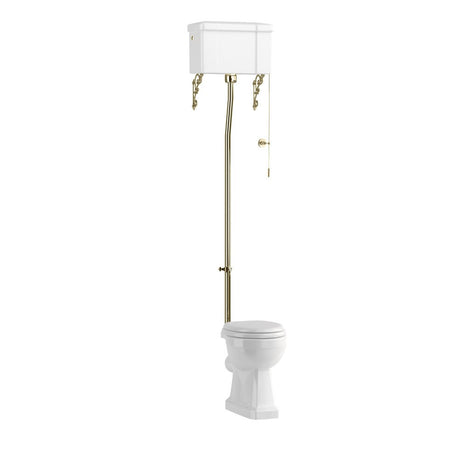 Burlington High Level WC Flush Pipe Kit (WC Pan & Cistern NOT Included) Gold - T30GOLD