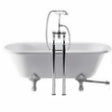 Burlington Stand Over Rim Pipes With Horizontal Support Bar (Pair) - Nickel - W7NKL - TAP 'N' SHOWER