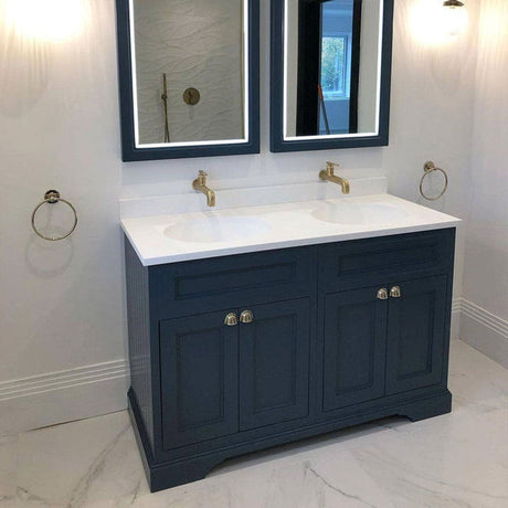 Burlington Matt White Freestanding 4 Door Vanity Unit ONLY 1300mm - FC9W