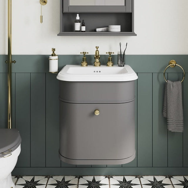 Burlington Chalfont Single Drawer Unit 550mm - Matt Grey - CH55G