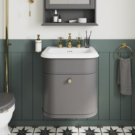 Burlington Chalfont Single Drawer Unit 650mm - Matt Grey - CH65G