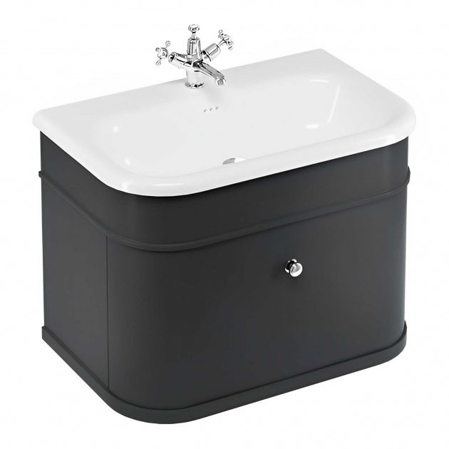 Burlington Chalfont Single Drawer Unit 750mm - Matt Black - CH75MB