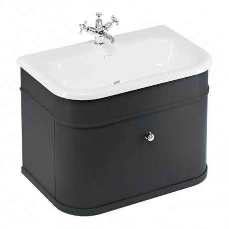 Burlington Chalfont Single Drawer Unit 750mm - Matt Black - CH75MB