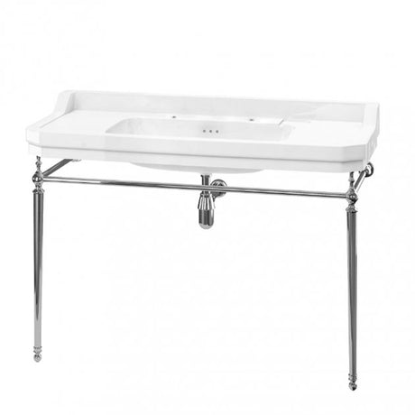 Burlington Edwardian White 2 Tap Hole Square Basin 120cm - B192TH