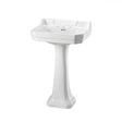 Burlington Edwardian White 3 Tap Hole Square Basin 56cm - B43TH