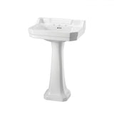 Burlington Edwardian White 3 Tap Hole Square Basin 56cm - B43TH