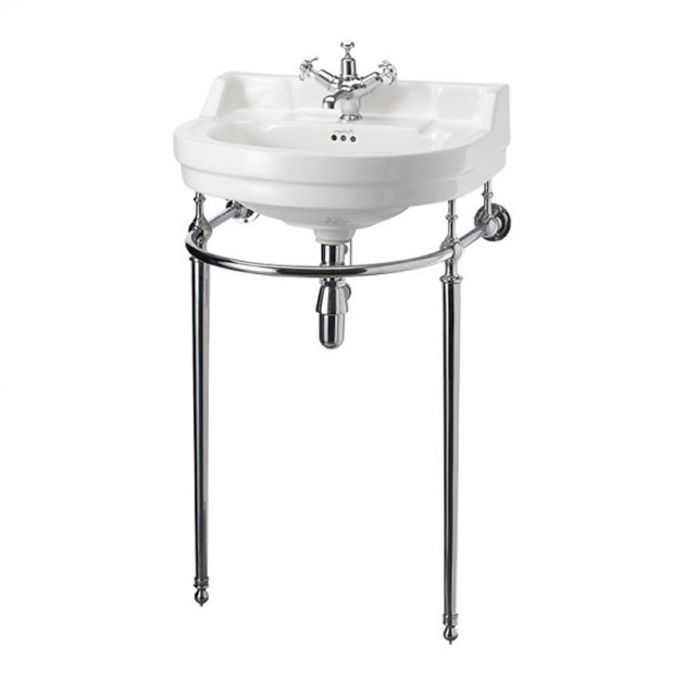 Burlington Edwardian White 1 Tap Hole Round Basin 56cm - B61TH