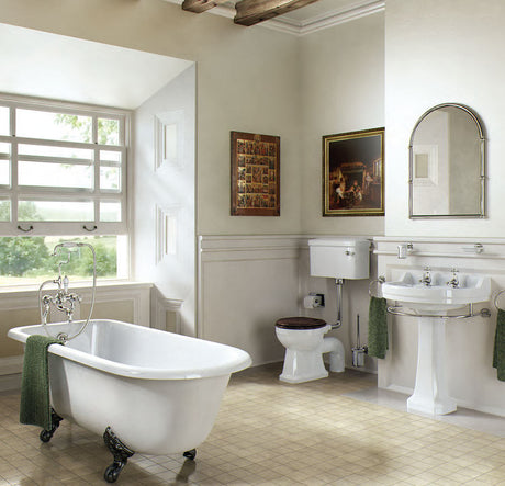 Burlington Blenheim White Freestanding Bath No Tap Holes 1690 x 750mm - E2