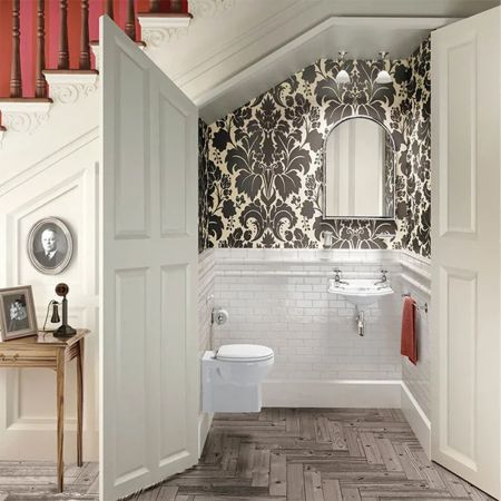 Burlington White Cloakroom Basin 2 Tap Hole 505mm - P13