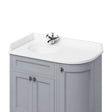 Burlington Minerva Left Hand Curved White Worktop with Integrated 100cm Basin ONLY - BW98L