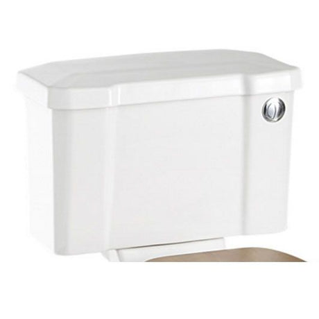 Burlington White Cistern & Lid with Chrome Push Button - C2