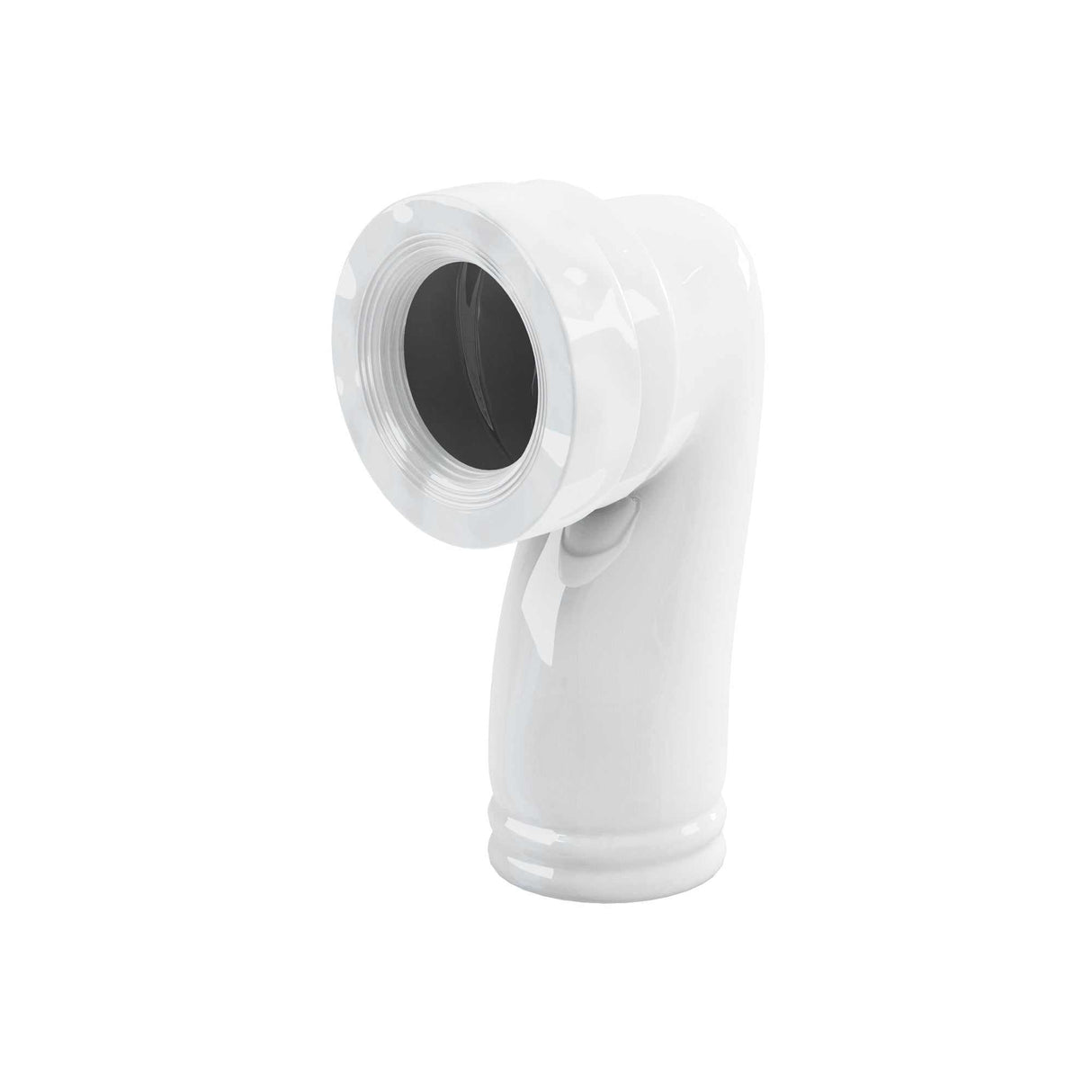 Burlington White Ceramic Trap for Converting P Trap Pan to S Trap Floo