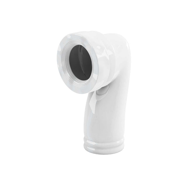 Burlington White Ceramic Trap for Converting P Trap Pan to S Trap Floo