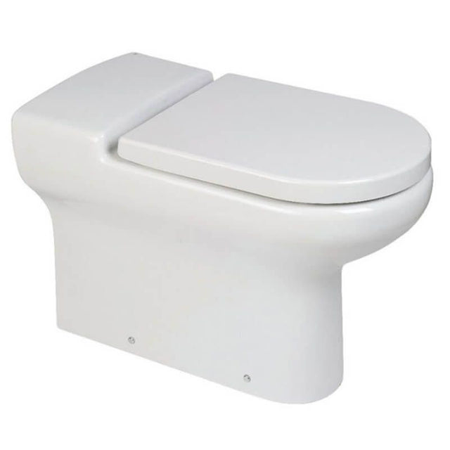 Rak Compact Special Needs 70cm Extended Rimless Back To Wall Pan - White - COMBTW700