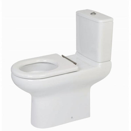 RAK Compact Special Needs High Rimless Close Coupled Full Access Open Back WC Pan 750 - White - COMPAN750