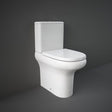 RAK Compact Deluxe High Rimless Close Coupled Back to Wall WC Pan 450mm - White - COMRIM45PAN