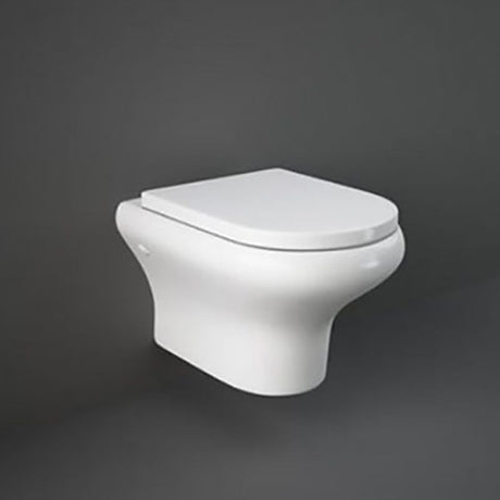 RAK Compact Rimless Wall Hung Pan with Hidden Fixations 520mm - White - COMWHPAN-HF