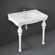 Rak Console Alexandra Basin 3 Tap Holes 850mm - White - CONSMAL3
