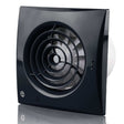 Black 150mm low noise energy efficient kitchen extractor fan with pull cord and modern design