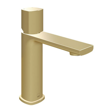 Vado Cameo Leverless Mono Basin Mixer Tap - Satin Brass - CAM-100/SB-SBR