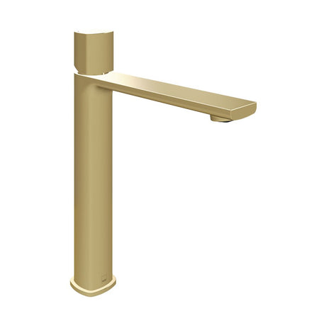 Vado Cameo Lever Extended Mono Basin Mixer For Low Pressure Systems - Satin Brass - CAM-100E/SB-LP-SBR