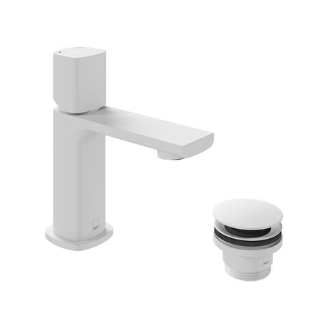 Vado Cameo Leverless Universal Waste For Low Pressure System Mini Mono Basin Mixer - Matt White - CAM-100M/CC-LP-MW