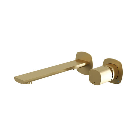 Vado Cameo Leverless Wall Mounted Basin Mixer For Low Pressure System - Satin Brass - CAM-109S-LP-SBR