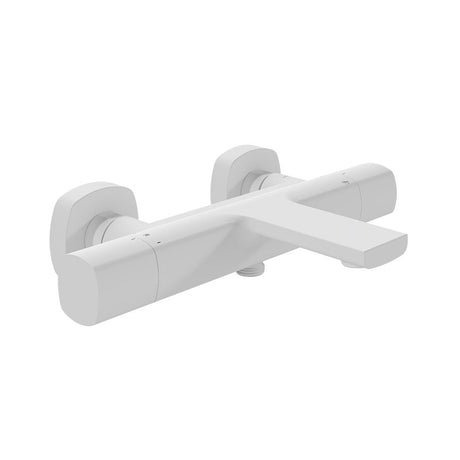 Vado Cameo Wall Mounted Exposed Thermostatic Bath Shower Mixer - Matt White - CAM-123T-MW