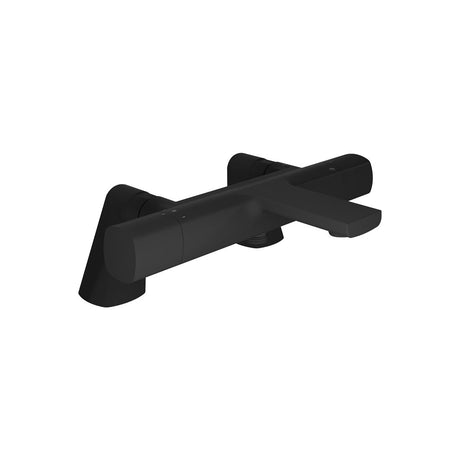 Vado Cameo Deck Mounted Exposed Thermostatic Bath Shower Mixer - Matt Black - CAM-131T-MB