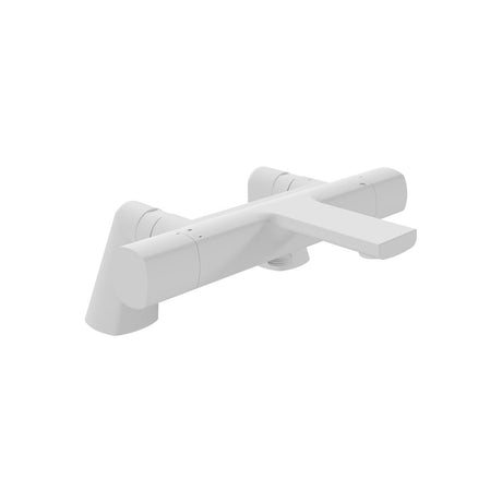 Vado Cameo Deck Mounted Exposed Thermostatic Bath Shower Mixer - Matt White - CAM-131T-MW