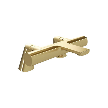 Vado Cameo Deck Mounted Exposed Thermostatic Bath Shower Mixer - Satin Brass - CAM-131T-SBR