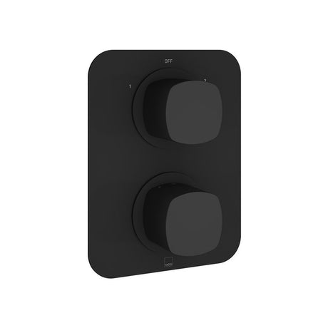 Vado Cameo 2 Outlet 2 Handle Concealed Thermostatic Valve - Matt Black - CAM-148D/2-MB