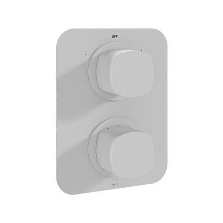 Vado Cameo 2 Outlet 2 Handle Concealed Thermostatic Valve - Matt White - CAM-148D/2-MW