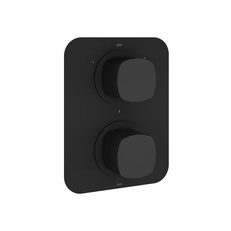 Vado Cameo 3 Outlet 2 Handle Concealed Thermostatic Valve - Matt Black - CAM-148D/3-MB