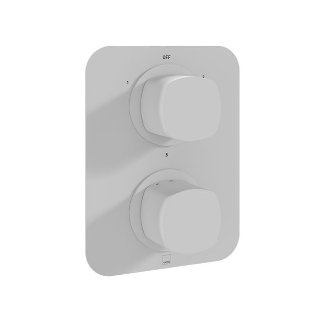 Vado Cameo 3 Outlet 2 Handle Concealed Thermostatic Valve - Matt White - CAM - 148D/3 - MW - TAP 'N' SHOWER