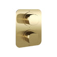 Vado Cameo 3 Outlet 2 Handle Concealed Thermostatic Valve - Satin Brass - CAM-148D/3-SBR