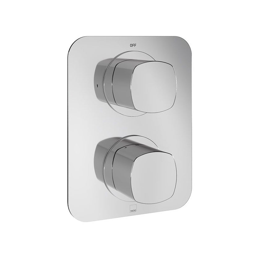 Vado Cameo 1 Outlet 2 Handle Concealed Thermostatic Valve - Chrome - CAM-148D-CP