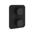 Vado Cameo 1 Outlet 2 Handle Concealed Thermostatic Valve - Matt Black - CAM-148D-MB