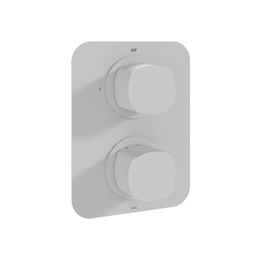 Vado Cameo 1 Outlet 2 Handle Concealed Thermostatic Valve - Matt White - CAM-148D-MW
