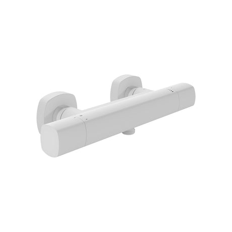 Vado Cameo Wall Mounted Thermostatic Exposed Shower Bar Valve - Matt White - CAM-149T-MW