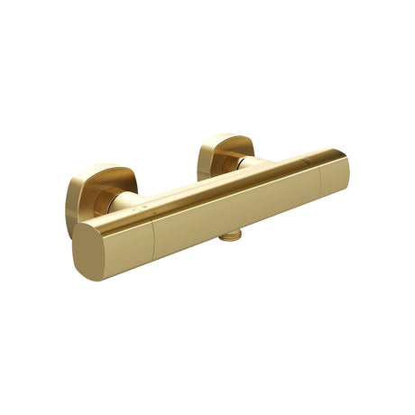 Vado Cameo Wall Mounted Thermostatic Exposed Shower Bar Valve - Satin Brass - CAM-149T-SBR