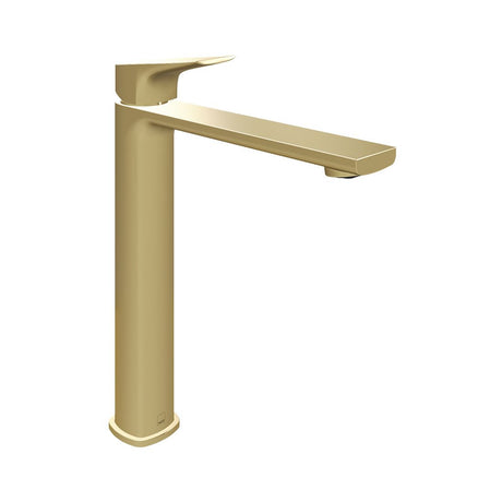 Vado Cameo Lever Extended Mono Basin Mixer For Low Pressure System - Satin Brass - CAM-200E/SB-LP-SBR