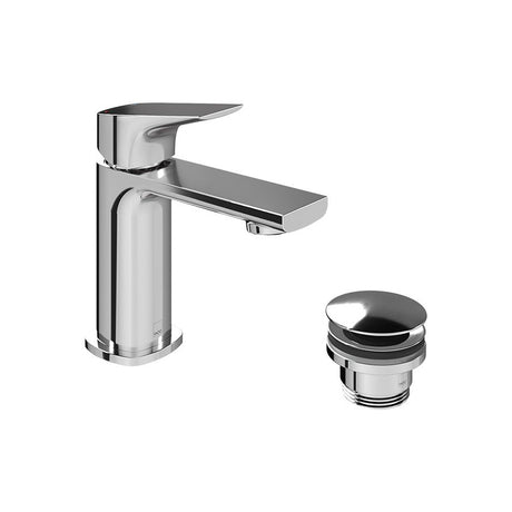 Vado Cameo Lever Mini Mono Basin Mixer For Low Pressure System and Universal Basin Waste - Chrome - CAM-200M/CC-LP-CP