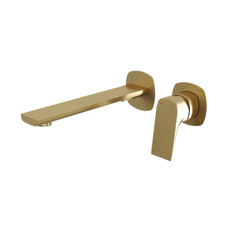 Vado Cameo Lever Wall Mounted Basin Mixer for Low Pressure System - Satin Brass - CAM-209S-LP-SBR