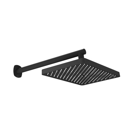 Vado Cameo Fixed Rectangular Shower Head With Wall Mounted Arm - Matt Black - CAM - HEAD/SA - MB - TAP 'N' SHOWER