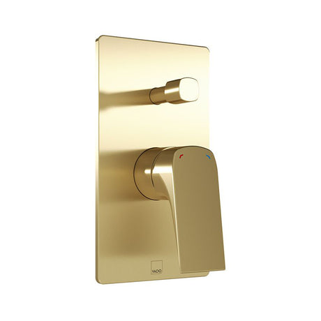 Vado Cameo Concealed 2 Outlet Manual Valve - Satin Brass - CAM-247A-SBR